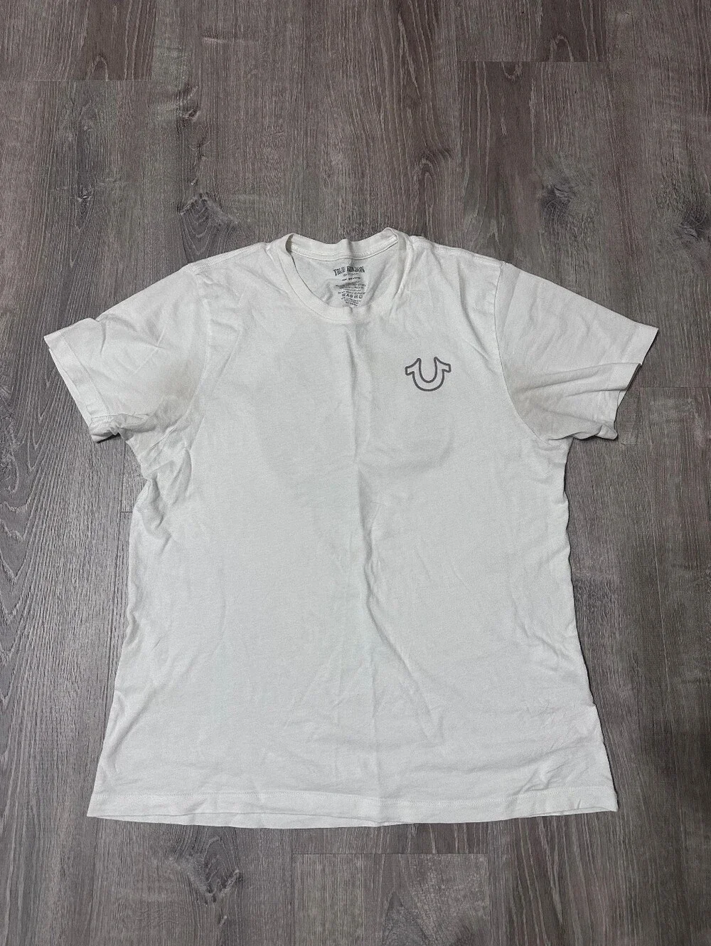 True Religion White Crewneck Tee with Small Logo